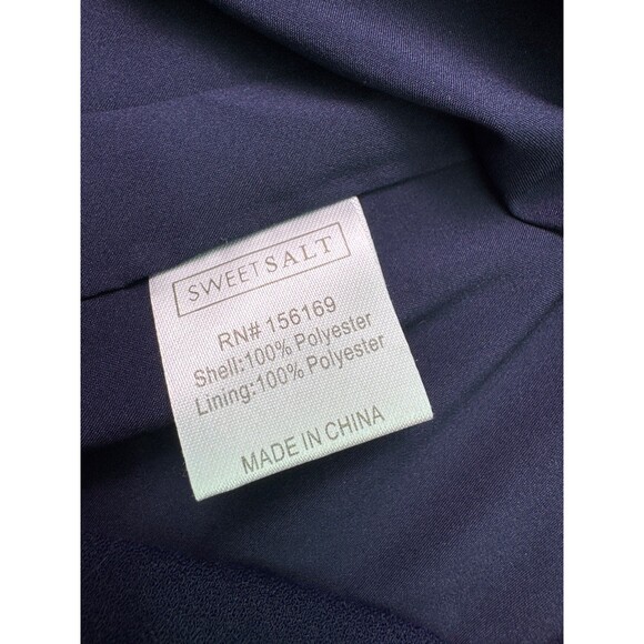 Sweet Salt Navy Pencil Midi Skirt Size 10 Modest Fit Back Vent Fully Lined - Picture 9 of 10